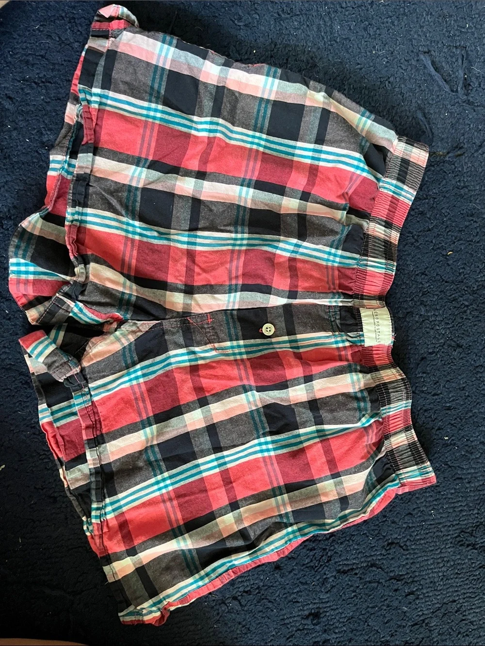 Aeropostale Red Black Plaid Boxer Shorts